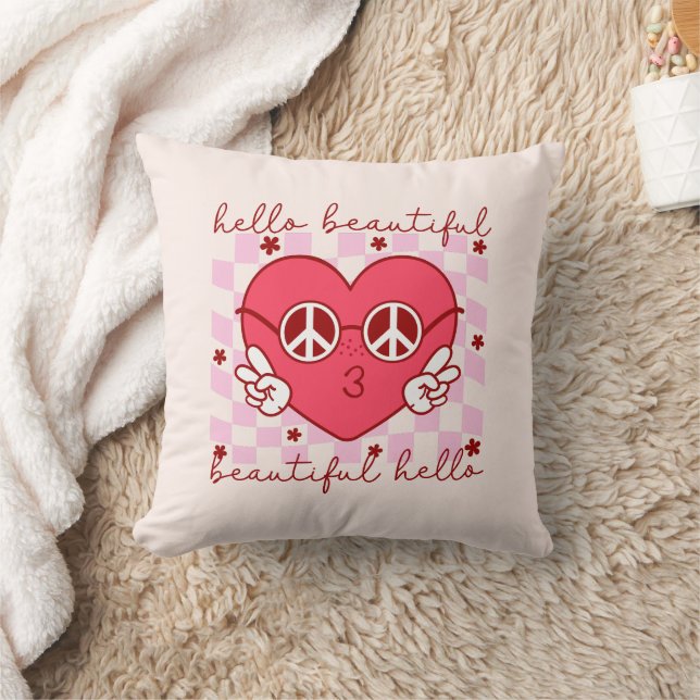 Hello Beautiful | Cute & Heartfelt Cushion (Blanket)