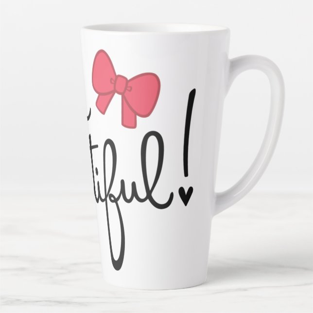 Hello Beautiful Latte Mug (Right)