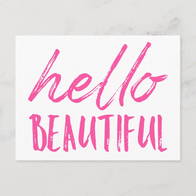 Hello Beautiful Postcard (Front)