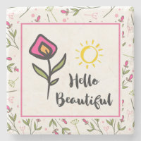 Hello Beautiful Pretty Pink Orange Wildlflower