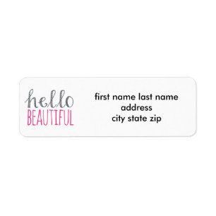 Hello Beautiful Return Address Label