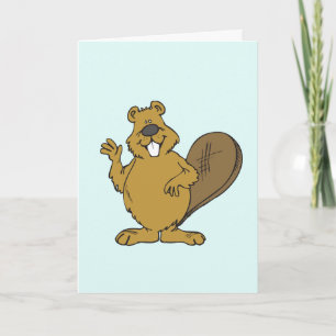 HELLO BEAVER FUNNY HELLO CARD FOR HIM