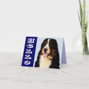 Hello Bernese Mountain Dog Puppy Dog Note Card