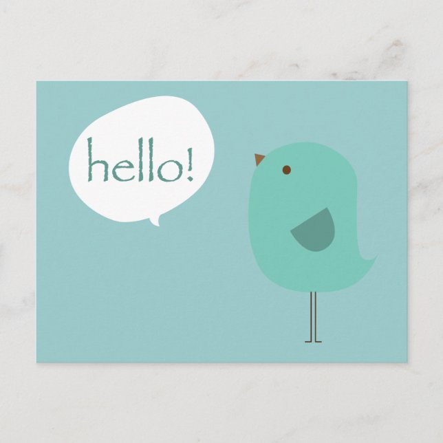 Hello Bird Postcard (Front)