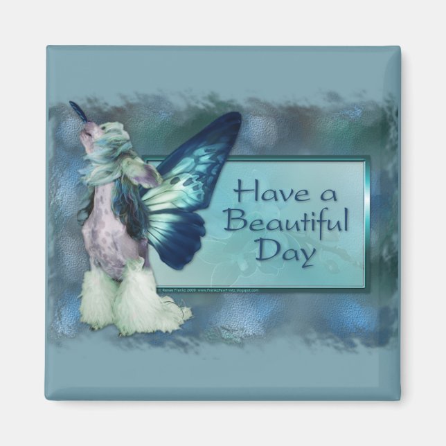 Hello - Blue Wings - Beautiful Day - Sheeba Magnet (Front)