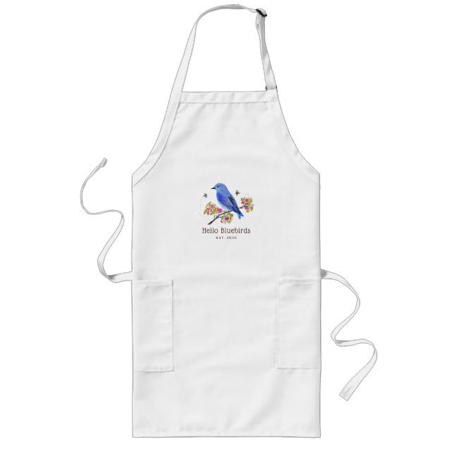 Hello Bluebirds Apron (Front)