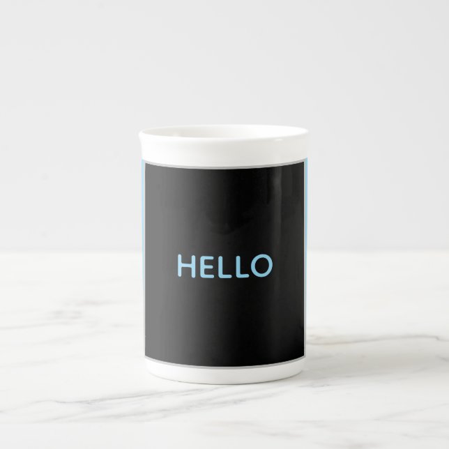 Hello Bone China Mug (Front)