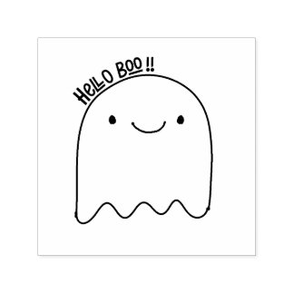 Hello Boo - Cute Halloween Ghost Self-inking Stamp