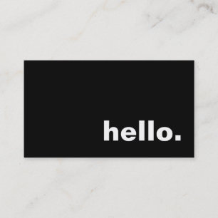 hello. business card