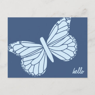 Hello Butterfly Customisable Post Card