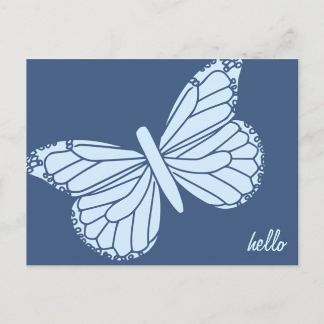 Hello Butterfly Customisable Post Card (Front)