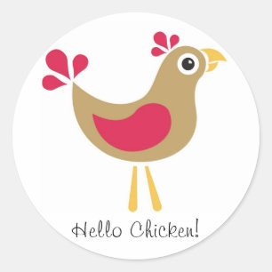 Hello Chicken! Funky Chicken Sticker Sheet