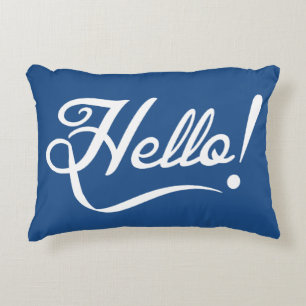 Hello Classic Blue Decorative Cushion