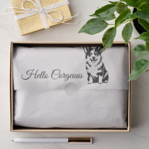 'Hello Corgeous' Corgi Lovers Pet Parent Gift Tissue Paper