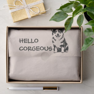 'Hello Corgeous' Corgi Lovers Pet Parent Gift Tissue Paper