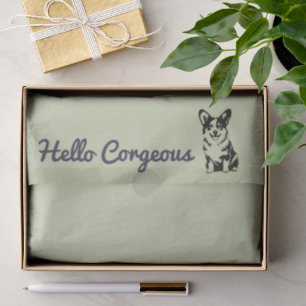 'Hello Corgeous' Corgi Lovers Pet Parent Gift Tissue Paper