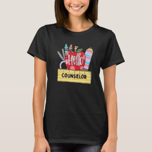 Hello Counselor Apple Teacher T-Shirt