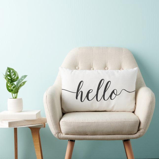 Hello Cute Any Colour Lumbar Cushion (Chair)