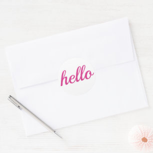 Hello Cute Colourful Hello Classic Round Sticker