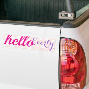 Hello Cute Colourful Hello Gifts Bumper Sticker