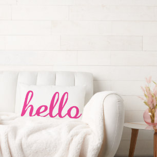 Hello Cute Colourful Hello Gifts Lumbar Cushion