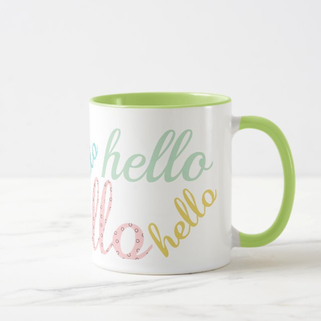 Hello Cute Colourful Hello Gifts Mug (Right)