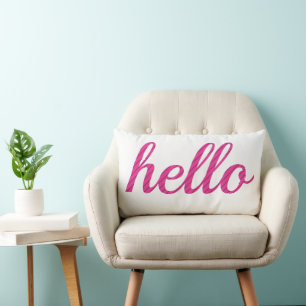 Hello Cute Colourful Hello Lumbar Cushion