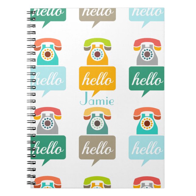Hello Cute Colourful Hello Notebook (Front)