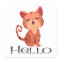 Hello Cute Kitten Cat Orange Tabby Kitty Love