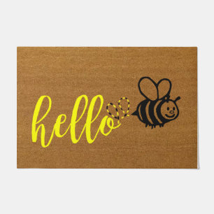 Hello Cute Little Bee Rug, Family Doormat