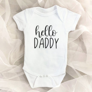 Hello Daddy Pregnancy Announcement for Dad Husband Baby Bodysuit