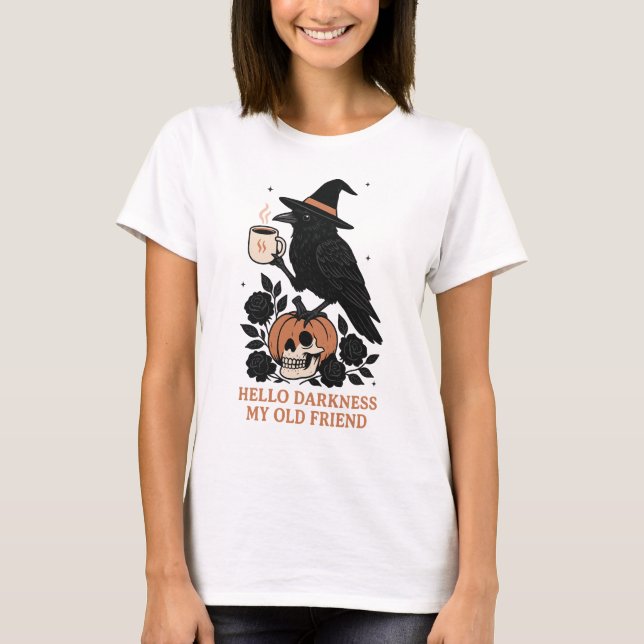 Hello Darkness Halloween T-Shirt (Front)