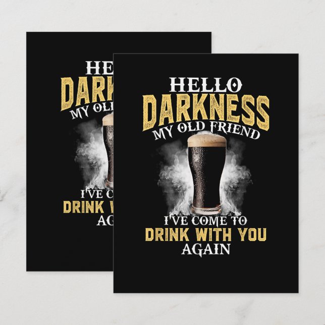 Hello Darkness My Old Friend Announcement (Front/Back)