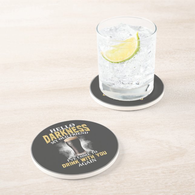 Hello Darkness My Old Friend Coaster (Side)