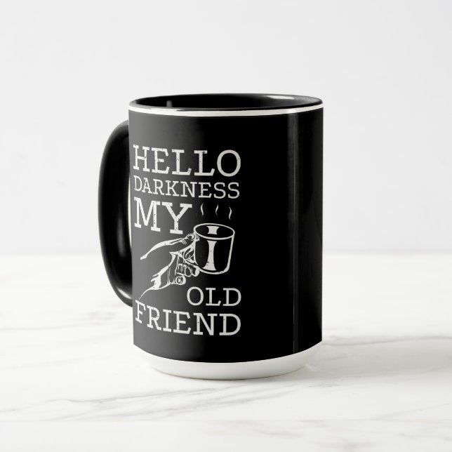 Hello Darkness My Old Friend Coffee Mug (Front Left)