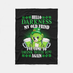 Hello Darkness My Old Friend Fleece Blanket