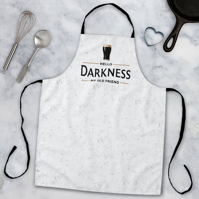 Hello Darkness My Old Friend Funny St Patricks Day Apron (Creator Uploaded)
