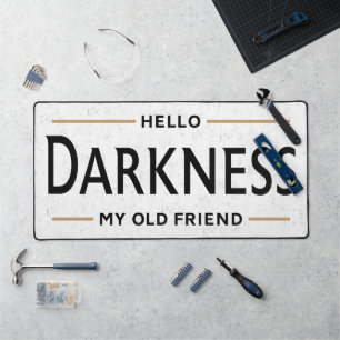 Hello Darkness My Old Friend Funny St Patricks Day Desk Mat