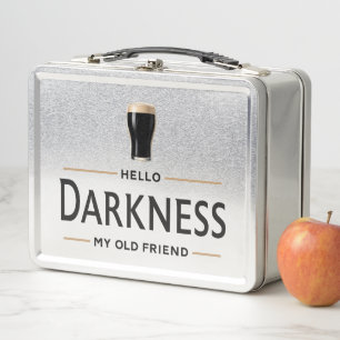 Hello Darkness My Old Friend Funny St Patricks Day Metal Lunch Box