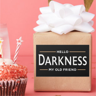 Hello Darkness My Old Friend Funny St Patricks Day Rectangular Sticker