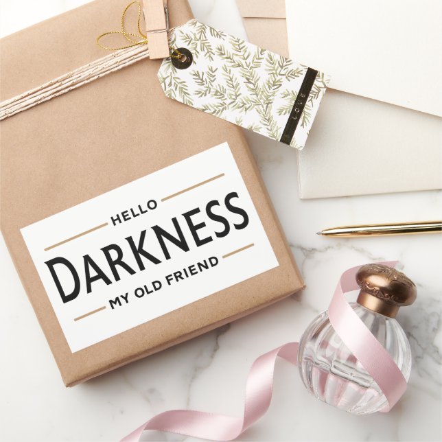 Hello Darkness My Old Friend Funny St Patricks Day Rectangular Sticker (Gifting)