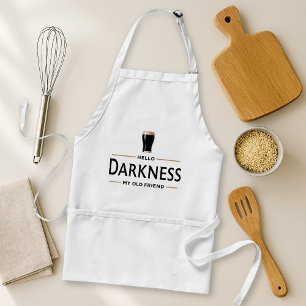 Hello Darkness My Old Friend Funny St Patricks Day Standard Apron