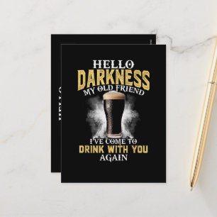 Hello Darkness My Old Friend Holiday Postcard
