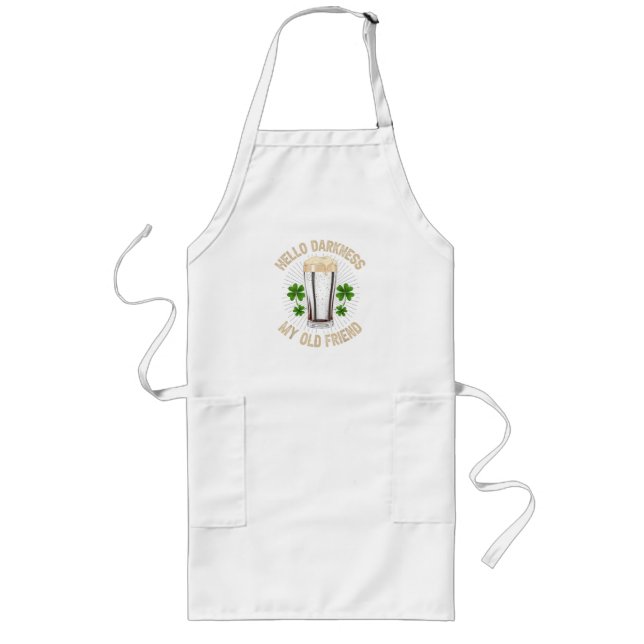 Hello Darkness My Old Friend Long Apron (Front)