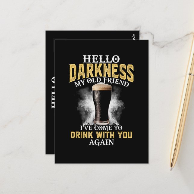 Hello Darkness My Old Friend Postcard (Front/Back In Situ)