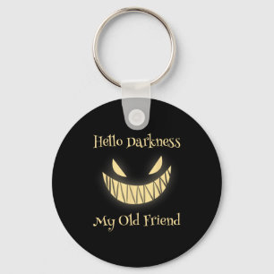 Hello Darkness My Old Friend Scary Pumpkin Key Ring