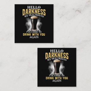 Hello Darkness My Old Friend Square Business Card