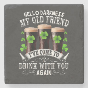 Hello Darkness My Old Friend Stone Coaster