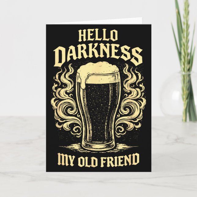 Hello darkness old friend irish beer st. patrick's card (Front)