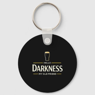 Hello darkness old friend irish beer st patrick's key ring